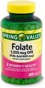 Spring Valley Folate Dietary Supplement, 1,333 mcg, 400 Count