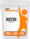 BulkSupplements.com Rutin Powder - from Saphora Japonica, Rutin Supplement, Rutin 500mg - Antioxidants Supplement, Circulation Support - Pure & Natural, 500mg per Serving, 250g (8.8 oz)