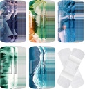 120 Pcs Fabric Adhesive Flexible Bandages Bulk Assorted Shapes and Patterns Small Colorful Pretty Fabric Bandages with Non Stick Pad 3 x 1 Inch for Cuts Wound Scrapes Women(Vintage)