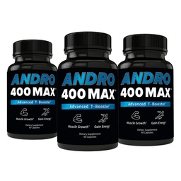 Andro400 Max Advanced T-Support & Nitric Oxide Booster – Traditional Tongkat Ali 100:1 Extract with L-Arginine & L-Citrulline – Supports Circulation and Physical Performance – 180 Capsules
